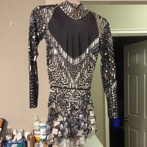 Angel Brinks Black and Silver Sequin Dress